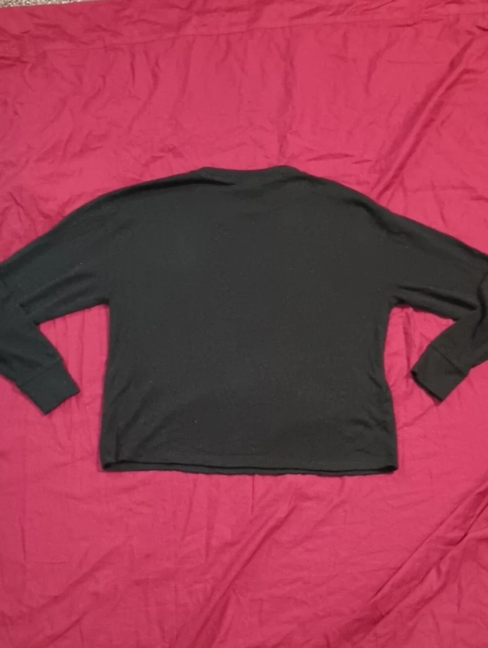 Victoria's Secret PINK Black Shirt Woman's XS Lightweight Long sleeve T-shirt 👕 - Picture 6 of 7